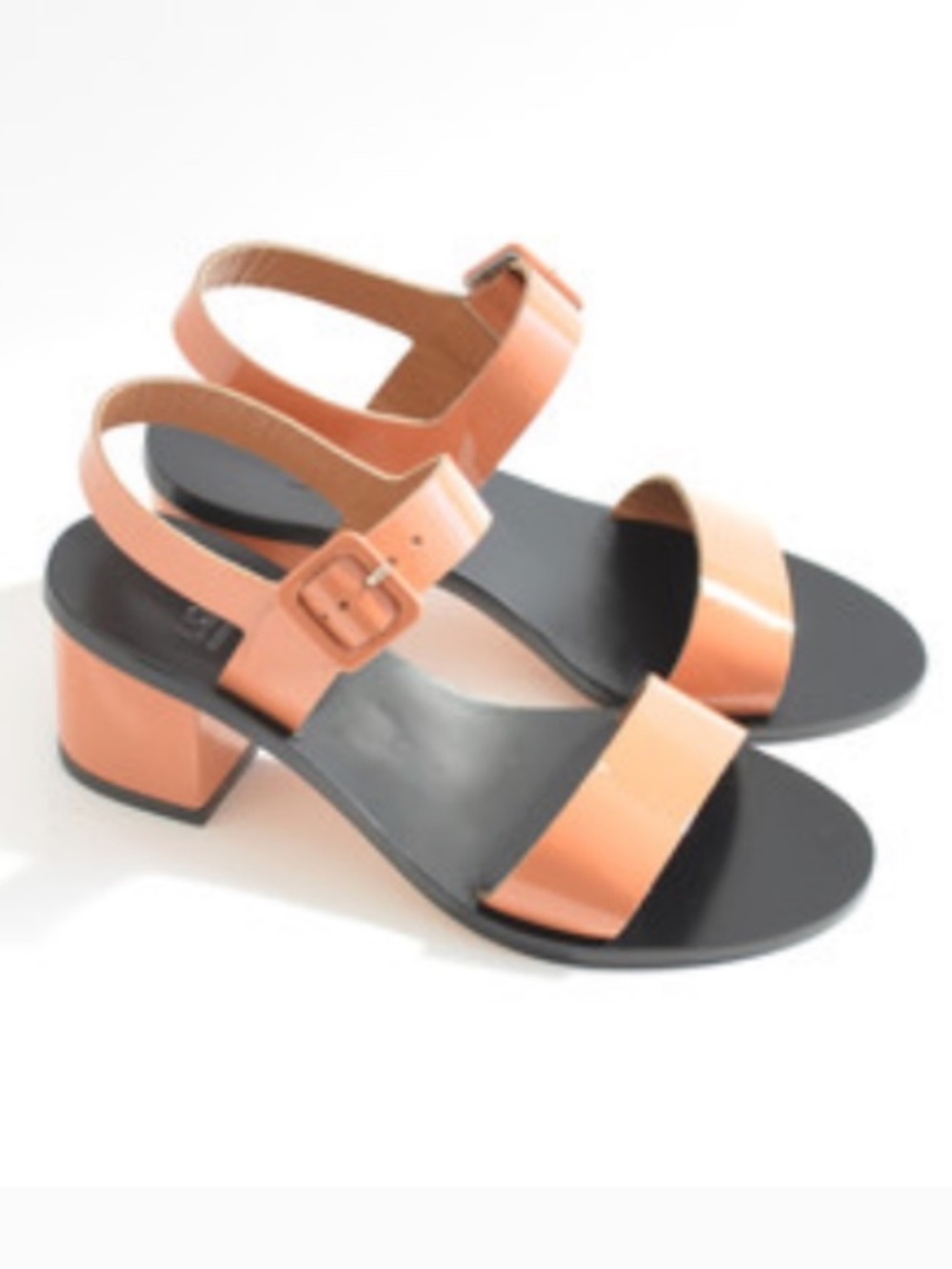 LOQ Aleta Terracotta Patent Leather Open Toe Sandals | 37